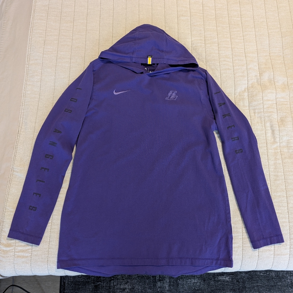 Purple Nike Los Angeles Lakers Hoodie Tshirt